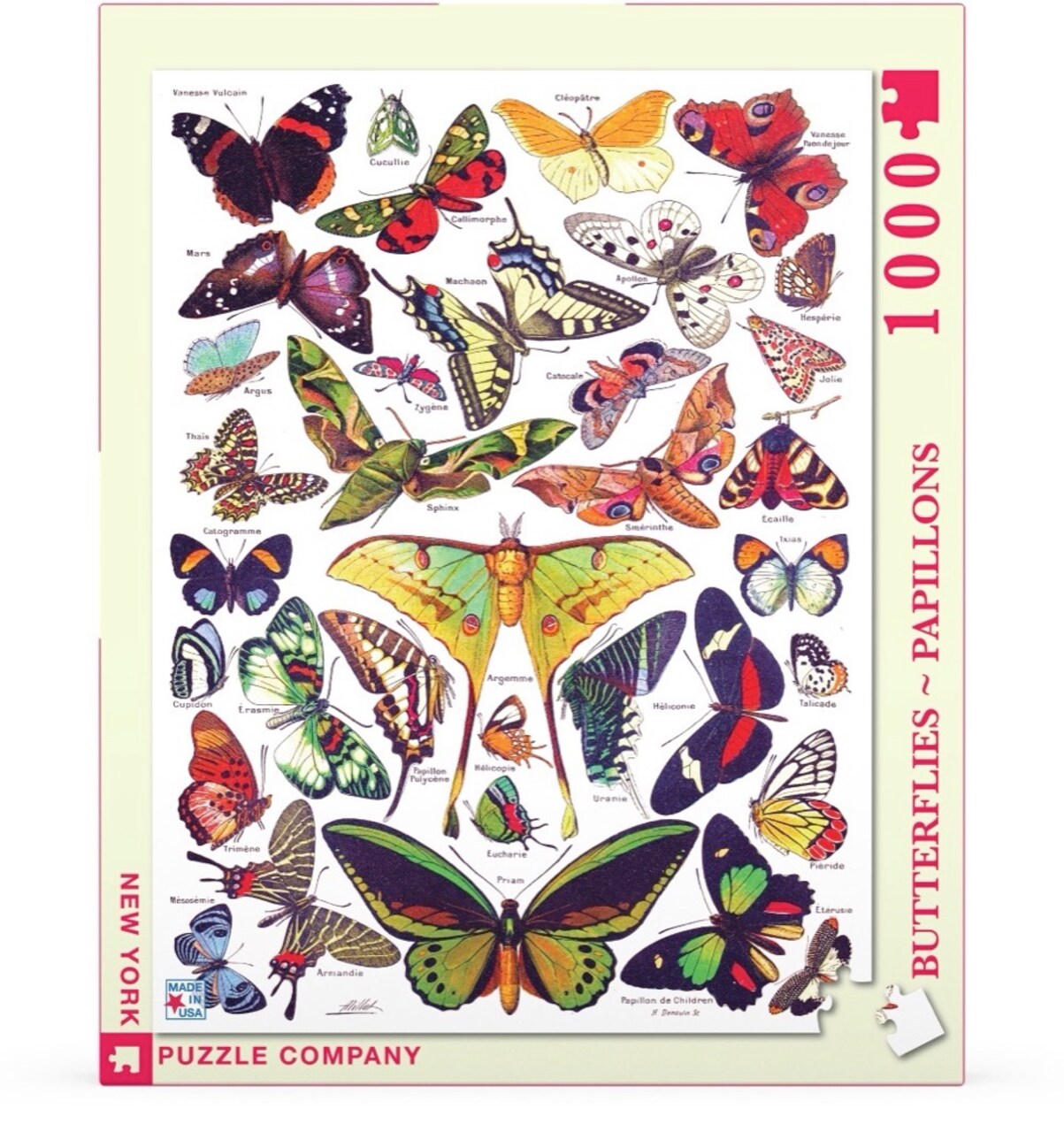 New York Puzzle Company Butterflies ~ Papillons 1000 Piece Piece Jigsaw Puzzle